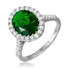 BAGUE DAME EN ARGENT RHODIÉ SERTIE DE CUBIQUES ZIRCONIAS