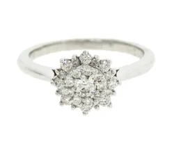 BAGUE DAME 14K BL. 26=0,30 DIAMANT SI1