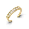 BAGUE DpiORTEIL EN OR SERTIE DE CUBIQUES ZIRCONIAS