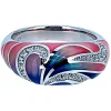 BAGUE EN ARGENT RHODIÉ/RÉSINE SERTIE DE CUBIQUES ZIRCONIAS