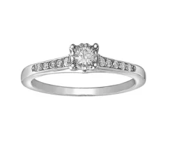 BAGUE EN OR 2 TONS OU TOUT BLANCSERTIE DE DIAMANTS