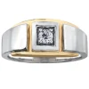 BAGUE EN OR 2 TONS SERTIE DpiUN DIAMANT CANADIEN