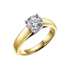 BAGUE EN OR 2 TONS SERTIE DpiUN DIAMANT CANADIEN