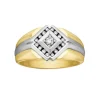 BAGUE EN OR 2 TONS SERTIE DE DIAMANTS