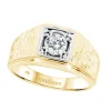 BAGUE EN OR 2 TONS SERTIE DpiUN DIAMANT DE LABORATOIRE