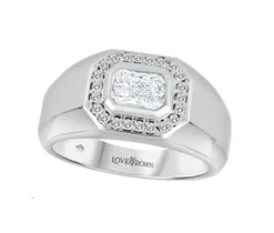 BAGUE EN OR BLANC SERTIE DE DIAMANTS DE LABORATOIRE