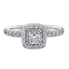 BAGUE EN OR BLANC SERTIE DE DIAMANTS