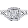 BAGUE EN OR BLANC SERTIE DpiUN CARAT DE DIAMANTS