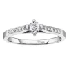 BAGUE EN OR BLANC SERTIE DpiUN DIAMANT CANADIEN ET DE DIAMANTS