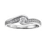 BAGUE EN OR BLANC SERTIE DpiUN DIAMANT CANADIEN ET DE DIAMANTS