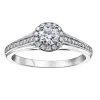 BAGUE EN OR BLANC SERTIE DpiUN DIAMANT CANADIEN ET DE DIAMANTS
