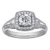 BAGUE EN OR BLANC SERTIE DpiUN DIAMANT CANADIEN ET DE DIAMANTS