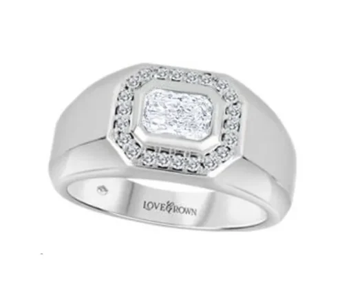 BAGUE EN OR BLANC SERTIE DE DIAMANTS DE LABORATOIRE
