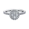 BAGUE EN OR BLANC SERTIE DE DIAMANTS