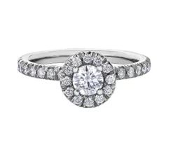 BAGUE EN OR BLANC SERTIE DE DIAMANTS