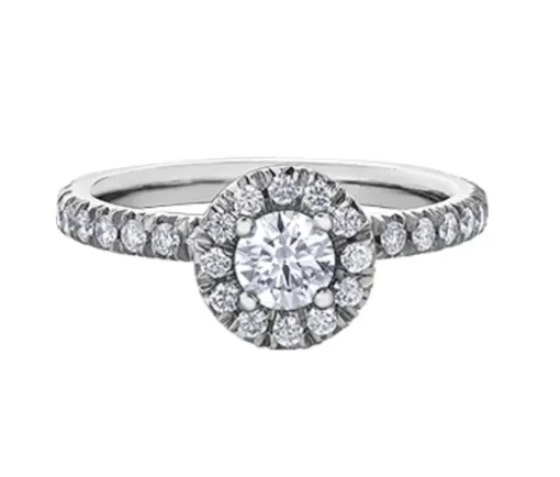 BAGUE EN OR BLANC SERTIE DE DIAMANTS