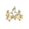 BAGUE EN OR JAUNE OU BLANC SERTIE DE DIAMANTS
