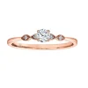 BAGUE EN OR JAUNE, ROSE OU BLANC SERTIE DpiUN DIAMANT CANADIEN ET DE DIAMANTS