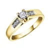 BAGUE EN OR JAUNE SERTIE DE DIAMANTS