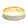 BAGUE EN OR 14K 2 TONS SERTIE DE DIAMANTS