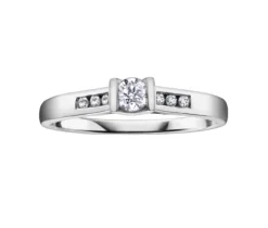BAGUE EN OR 14K 2 TONS SERTIE DE DIAMANTS