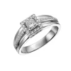 BAGUE EN OR 14K 2 TONS SERTIE DE DIAMANTS