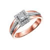 BAGUE EN OR 14K 2 TONS SERTIE DE DIAMANTS