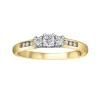 BAGUE EN OR 14K 2 TONS SERTIE DE DIAMANTS