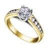 BAGUE EN OR 18K 2 TONS SERTIE DE DIAMANTS