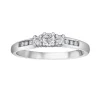 BAGUE EN OR 14K BLANC SERTIE DE DIAMANTS
