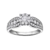 BAGUE EN OR 14K BLANC SERTIE DE DIAMANTS