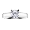 BAGUE EN OR 18K BLANC SERTIE DpiUN DIAMANT