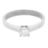 BAGUE EN OR 14K BLANC SERTIE DpiUN DIAMANT