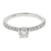 BAGUE EN OR 18K BLANC SERTIE DE DIAMANTS