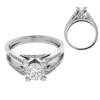 BAGUE EN OR 18K BLANC SERTIE DE DIAMANTS