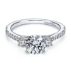 BAGUE EN OR 18K BLANC SERTIE DpiUN DIAMANT DE LABORATOIRE DE 1.65CT DE QUALITÉ VS1 ET COULEUR G ET DE DIAMANTS NATUREL
