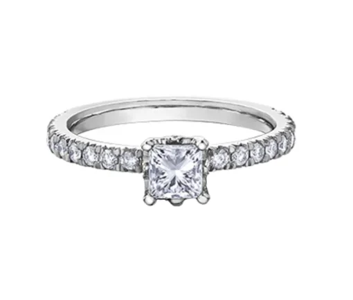 BAGUE EN OR 18K BLAQNC SERTIE DE DIAMANTS