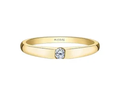 BAGUE EN OR 14K JAUNE OU BLANC SERTIE DpiUN DIAMANT CANADIEN