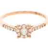 BAGUE EN OR 14K ROSE SERTIE DE DIAMANTS