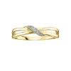 BAGUE EN OR 10K SERTIE DE DIAMANTS