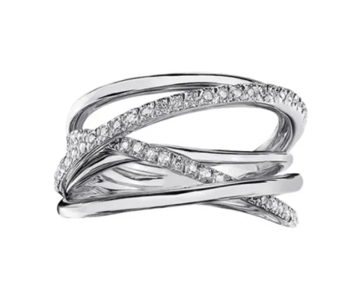 BAGUE EN OR 10K SERTIE DE DIAMANTS