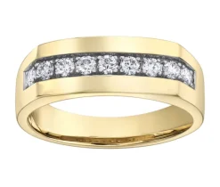 BAGUE EN OR 10K SERTIE DE DIAMANTS