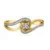 BAGUE EN OR 10K SERTIE DE DIAMANTS