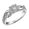 BAGUE EN OR 10K SERTIE DE DIAMANTS