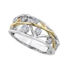 BAGUE EN OR 10K SERTIE DE DIAMANTS