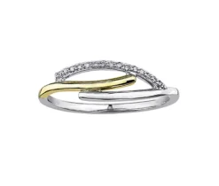 BAGUE EN OR 10K SERTIE DE DIAMANTS