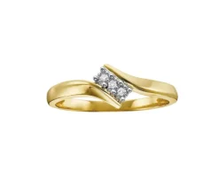 BAGUE EN OR 10K SERTIE DE DIAMANTS