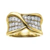 BAGUE EN OR 14K SERTIE DE DIAMANTS