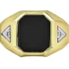 BAGUE EN OR 10K SERTIE DpiU ONYX ET DE DIAMANTS