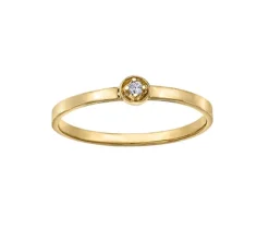BAGUE EN OR 10K SERTIE DpiUN DIAMANT